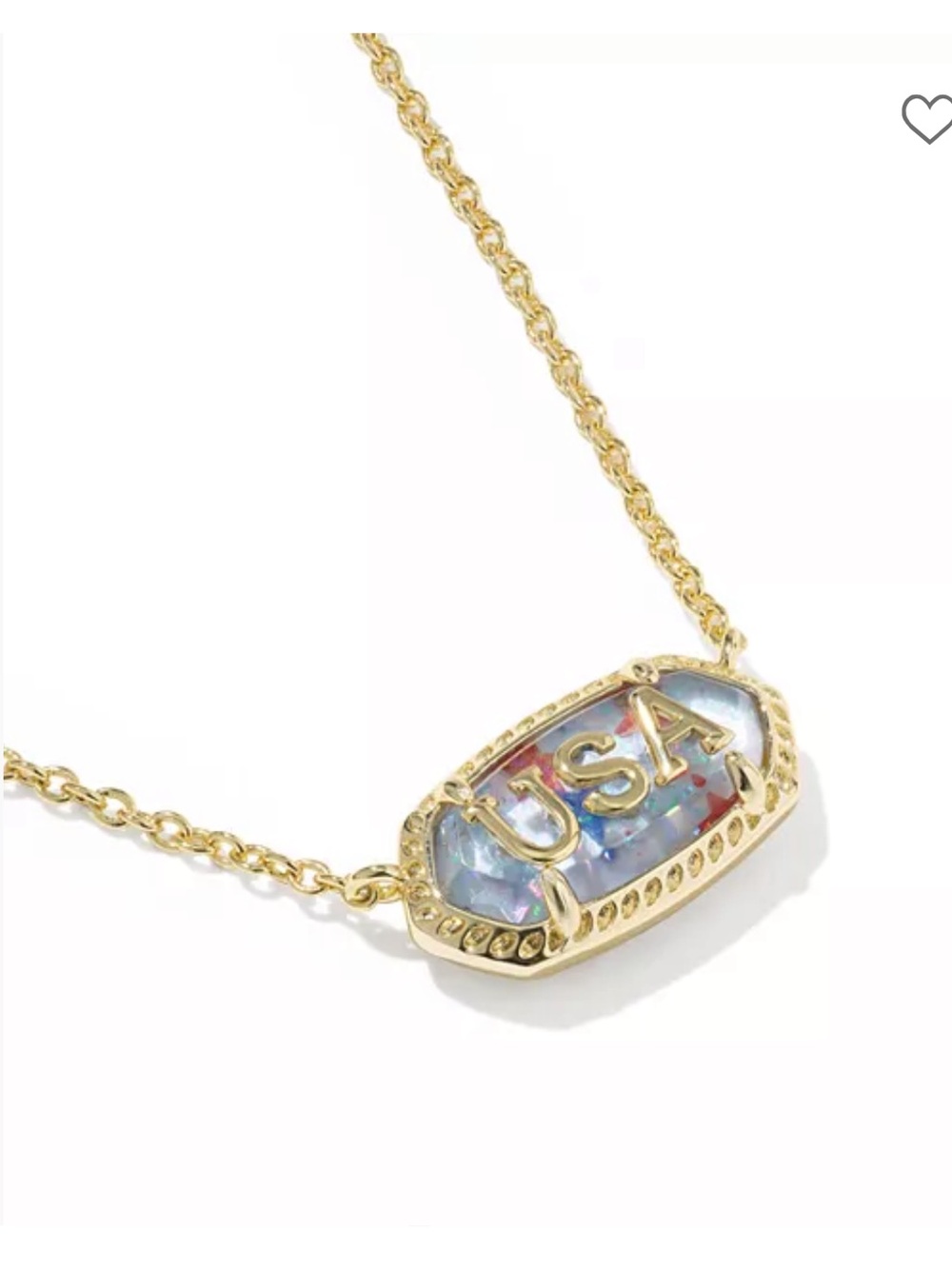 NWT - Kendra Scott Elisa USA Necklace - Picture 3 of 7